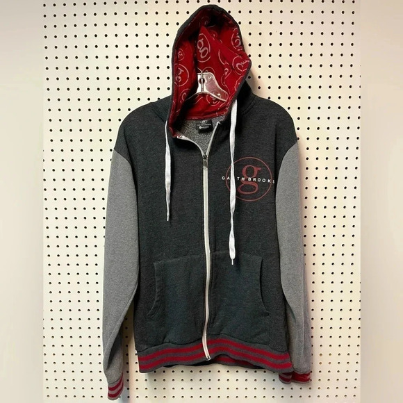 Garth Brooks World Tour Zip Up  Hoodie Size L - Picture 1 of 4